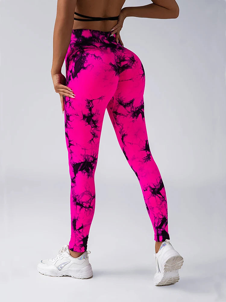 Tie Dye High Waist Lifts Butt Tummy Control Leggings