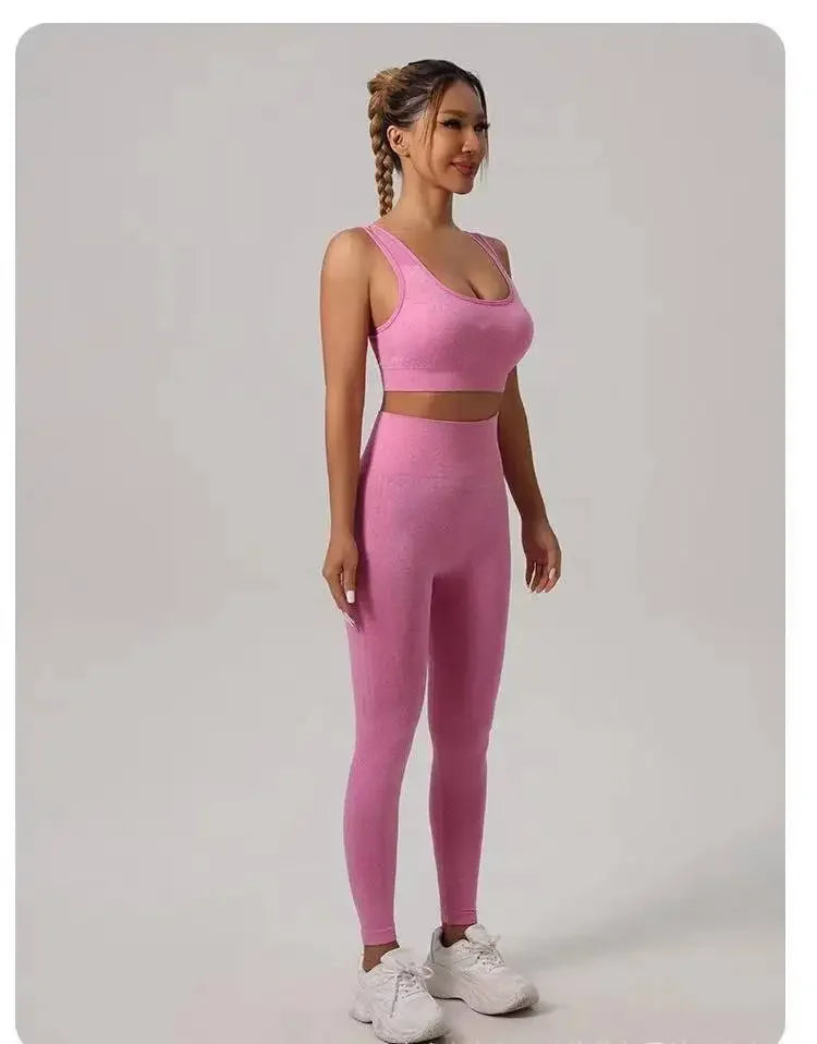 Two-piece Sports Bra+ Booty Lifting Leggings