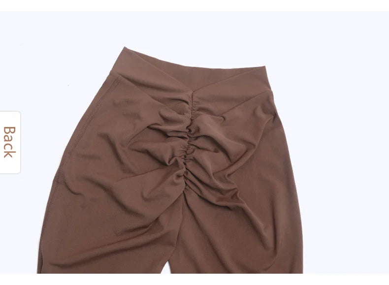 Flare Leggings Back Waist V Leggings Scrunch Yoga Pants