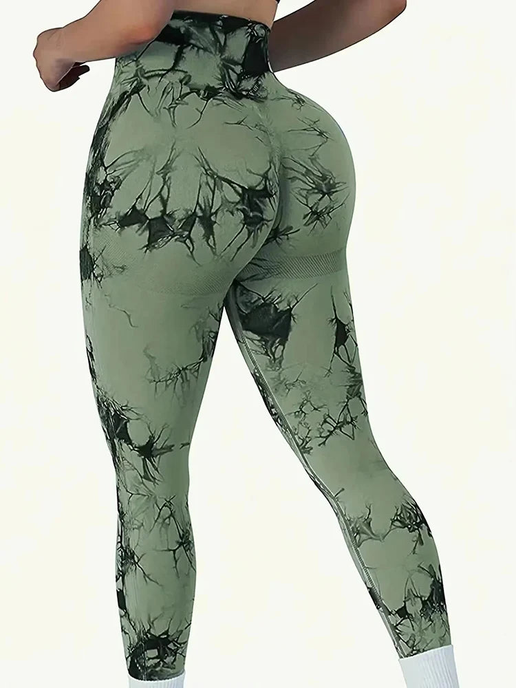 Tie Dye  High Waist Lifts Butt Tummy Control Leggings