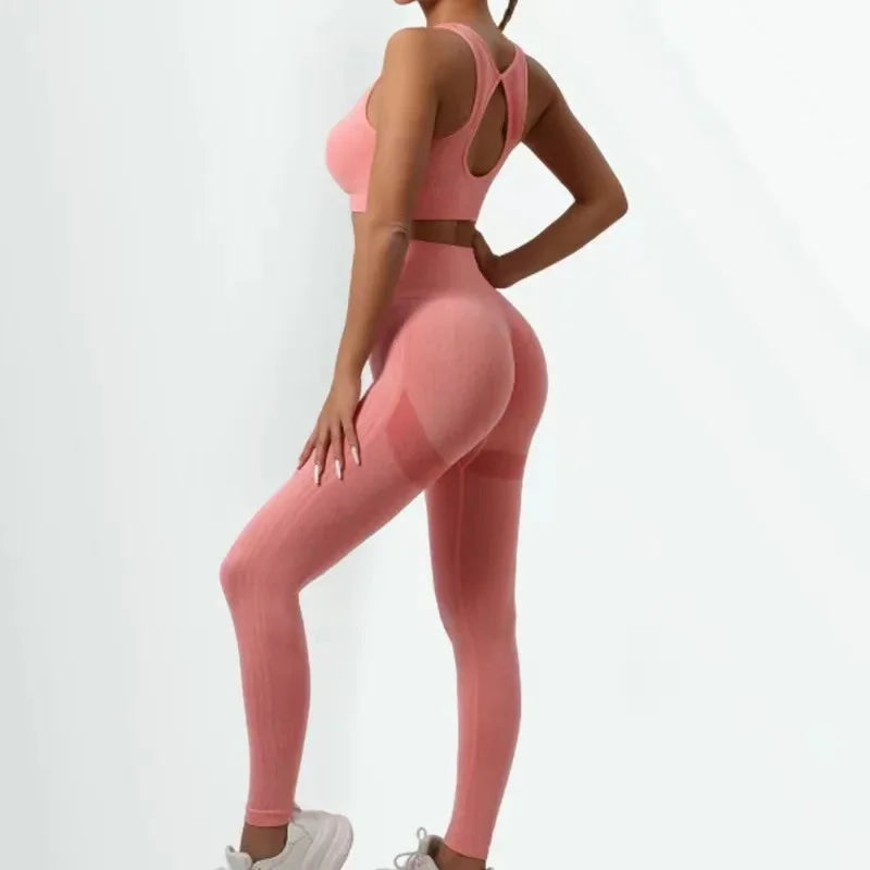Two-piece Sports Bra+ Booty Lifting Leggings