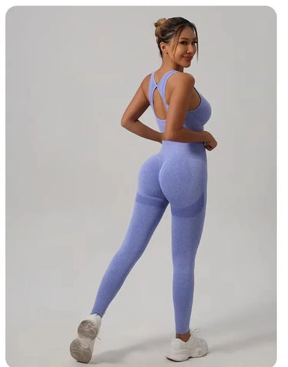 Two-piece Sports Bra+ Booty Lifting Leggings