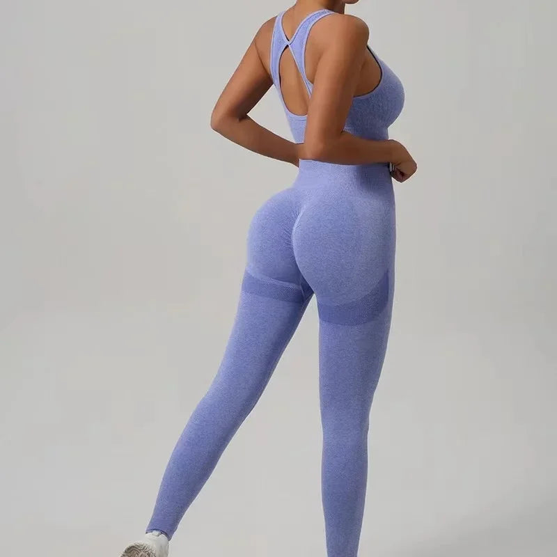 Two-piece Sports Bra+ Booty Lifting Leggings