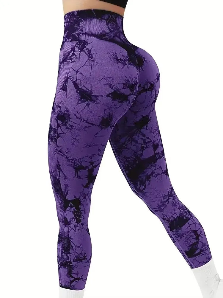 Tie Dye  High Waist Lifts Butt Tummy Control Leggings