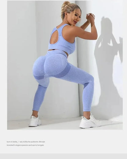 Two-piece Sports Bra+ Booty Lifting Leggings