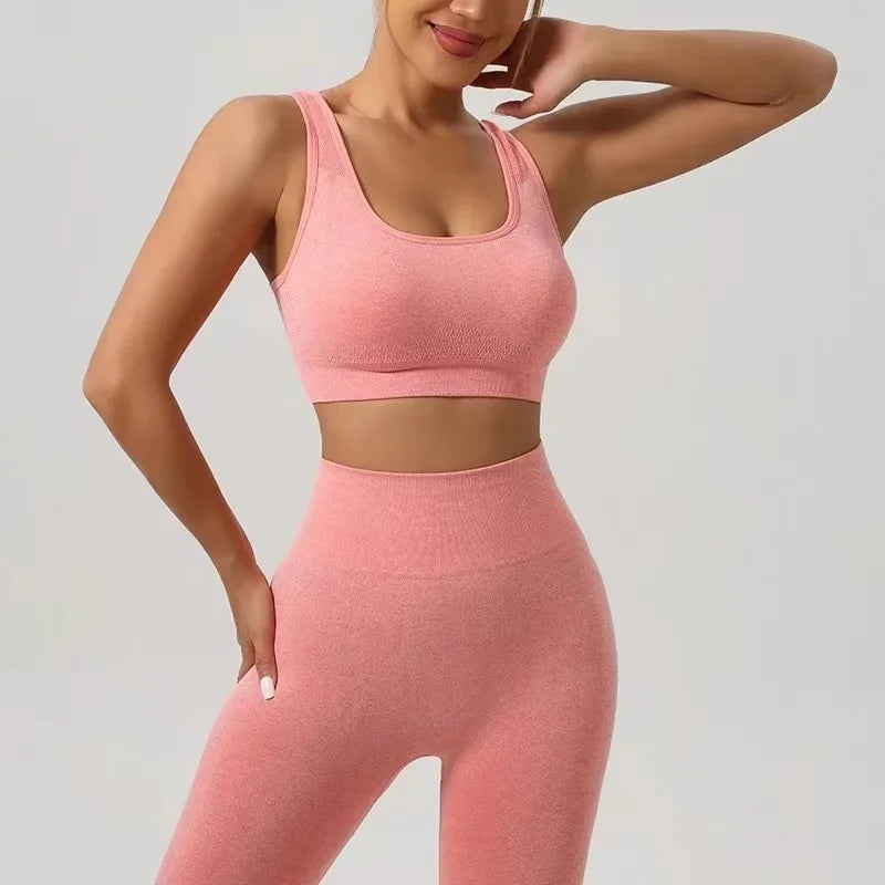 Two-piece Sports Bra+ Booty Lifting Leggings