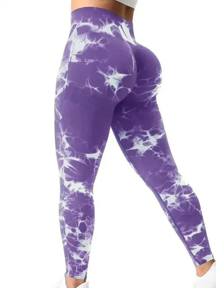 Tie Dye  High Waist Lifts Butt Tummy Control Leggings